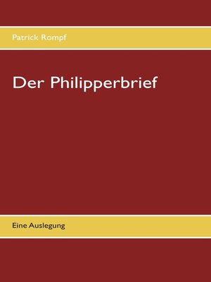 cover image of Der Philipperbrief